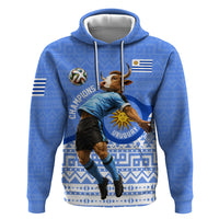 Personalized Uruguay Soccer Champions Hoodie Uruguayan Football Sun Of May Bull Mascot