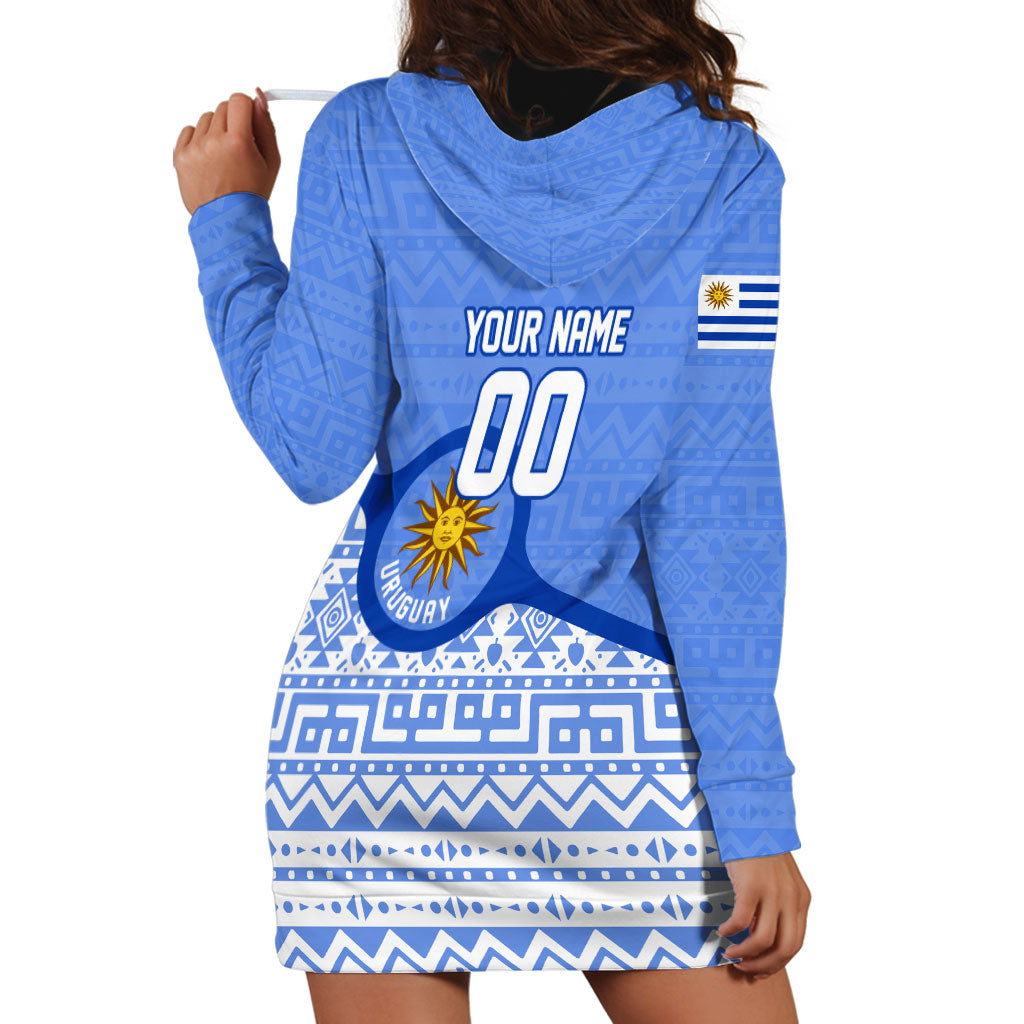 Personalized Uruguay Soccer Champions Hoodie Dress Uruguayan Football Sun Of May Bull Mascot