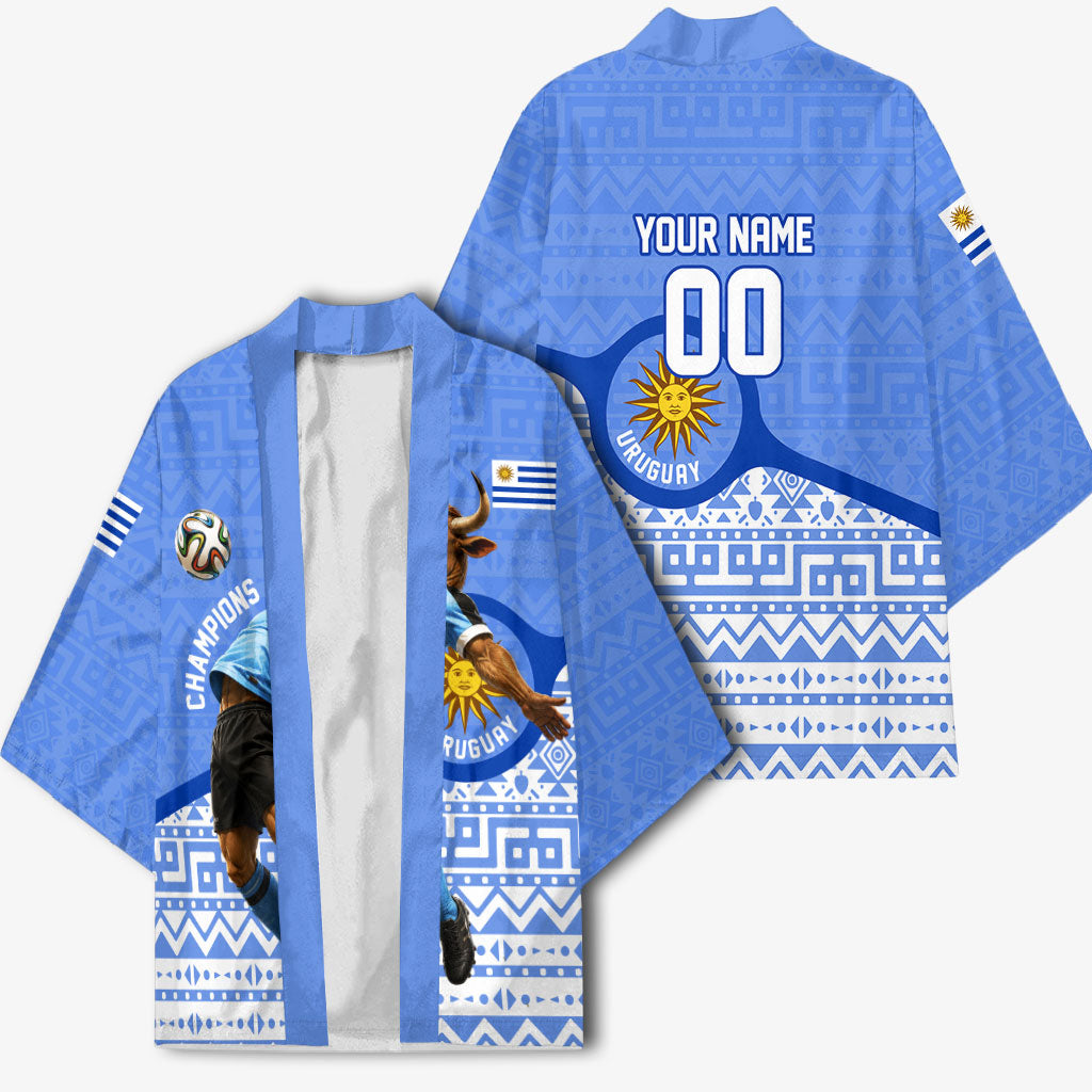 Personalized Uruguay Soccer Champions Kimono Uruguayan Football Sun Of May Bull Mascot