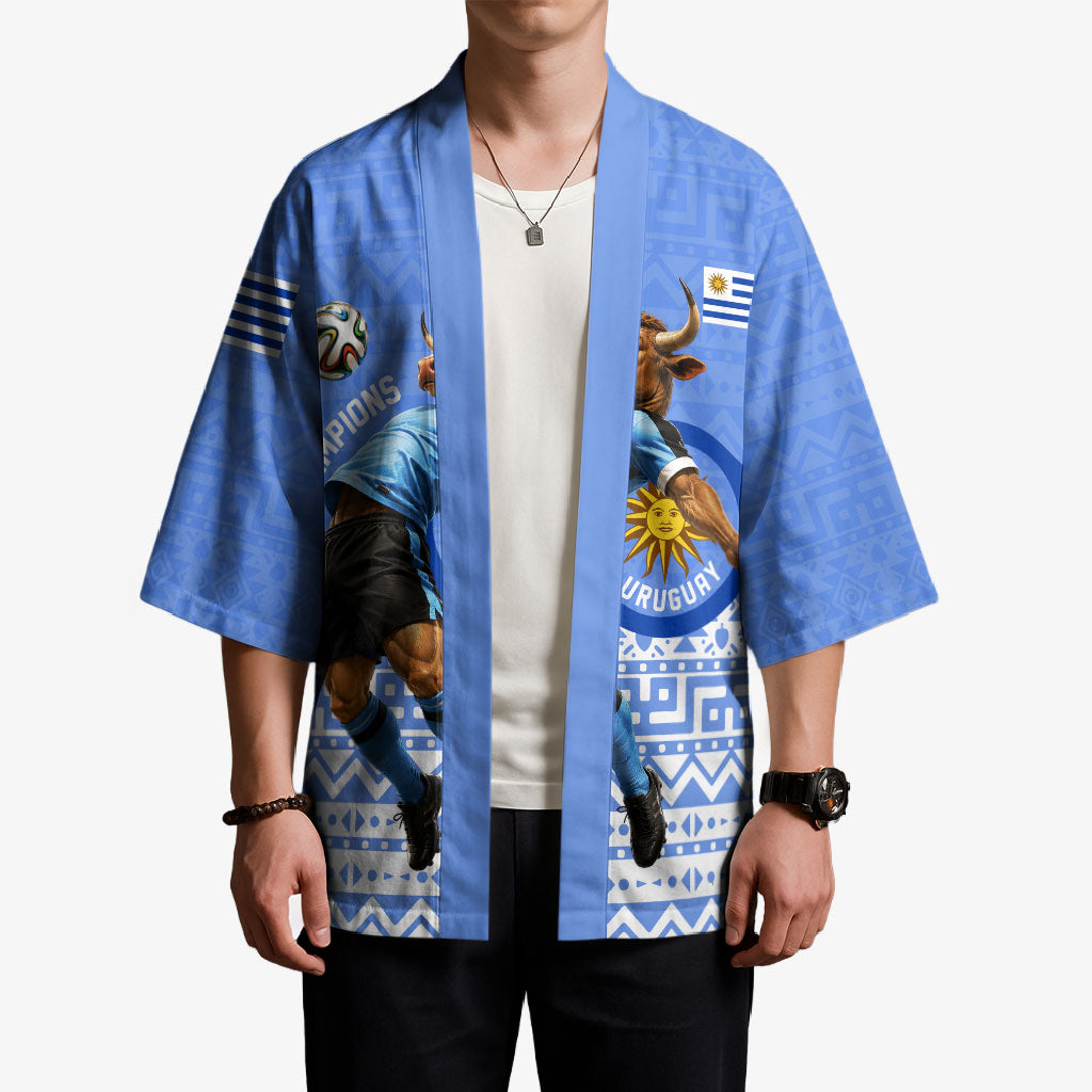 Personalized Uruguay Soccer Champions Kimono Uruguayan Football Sun Of May Bull Mascot