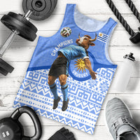 Personalized Uruguay Soccer Champions Men Tank Top Uruguayan Football Sun Of May Bull Mascot