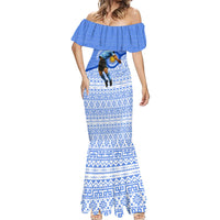 Personalized Uruguay Soccer Champions Mermaid Dress Uruguayan Football Sun Of May Bull Mascot