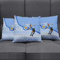 Personalized Uruguay Soccer Champions Pillow Cover Uruguayan Football Sun Of May Bull Mascot
