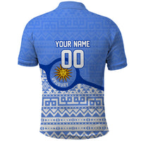 Personalized Uruguay Soccer Champions Polo Shirt Uruguayan Football Sun Of May Bull Mascot