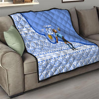 Personalized Uruguay Soccer Champions Quilt Uruguayan Football Sun Of May Bull Mascot