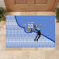 Personalized Uruguay Soccer Champions Rubber Doormat Uruguayan Football Sun Of May Bull Mascot