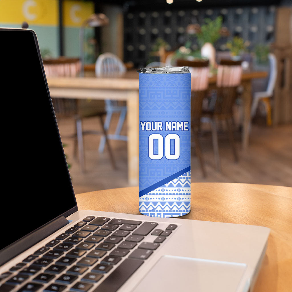 Personalized Uruguay Soccer Champions Skinny Tumbler Uruguayan Football Sun Of May Bull Mascot