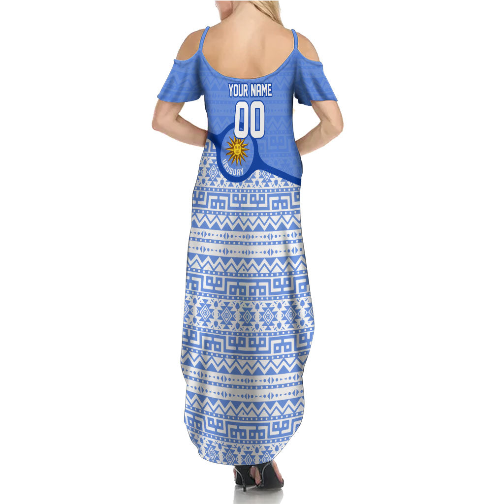 Personalized Uruguay Soccer Champions Summer Maxi Dress Uruguayan Football Sun Of May Bull Mascot