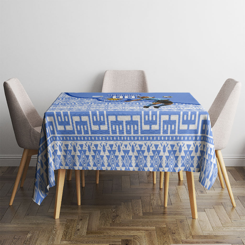 Personalized Uruguay Soccer Champions Tablecloth Uruguayan Football Sun Of May Bull Mascot