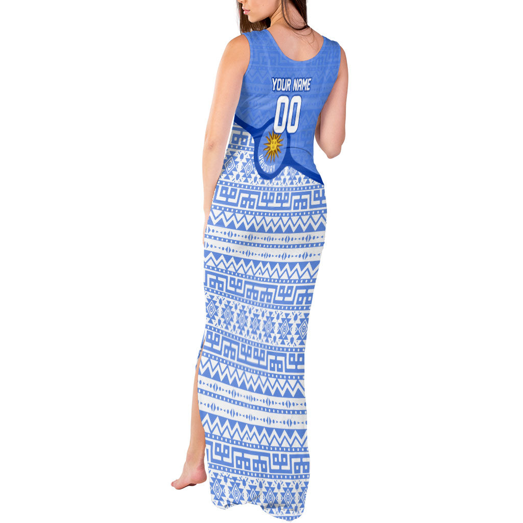 Personalized Uruguay Soccer Champions Tank Maxi Dress Uruguayan Football Sun Of May Bull Mascot