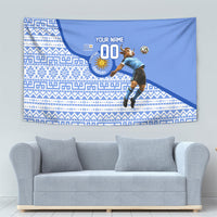 Personalized Uruguay Soccer Champions Tapestry Uruguayan Football Sun Of May Bull Mascot