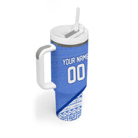 Personalized Uruguay Soccer Champions Tumbler With Handle Uruguayan Football Sun Of May Bull Mascot