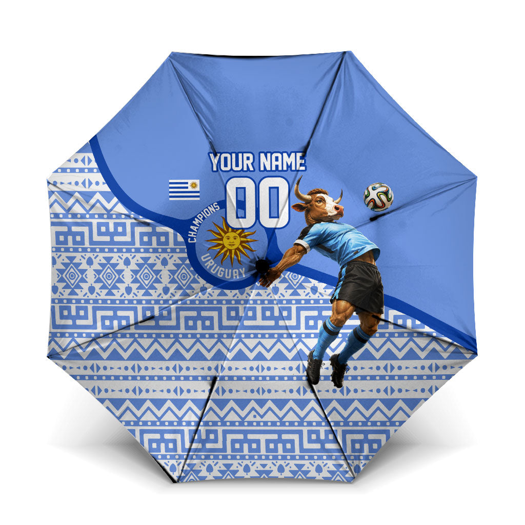 Personalized Uruguay Soccer Champions Umbrella Uruguayan Football Sun Of May Bull Mascot