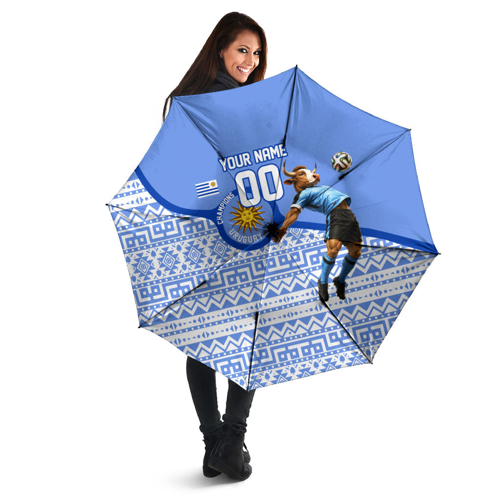 Personalized Uruguay Soccer Champions Umbrella Uruguayan Football Sun Of May Bull Mascot