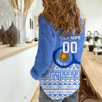 Personalized Uruguay Soccer Champions Women Casual Shirt Uruguayan Football Sun Of May Bull Mascot