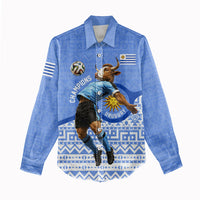 Personalized Uruguay Soccer Champions Women Casual Shirt Uruguayan Football Sun Of May Bull Mascot