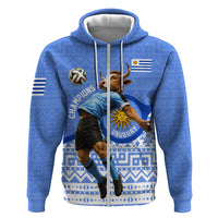 Personalized Uruguay Soccer Champions Zip Hoodie Uruguayan Football Sun Of May Bull Mascot