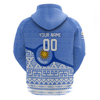 Personalized Uruguay Soccer Champions Zip Hoodie Uruguayan Football Sun Of May Bull Mascot