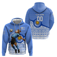 Personalized Uruguay Soccer Champions Zip Hoodie Uruguayan Football Sun Of May Bull Mascot