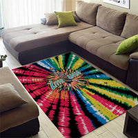Lithuania Tie Dye Basketball Area Rug with Skeleton Dunk Graphic and Retro Colors - Wonder Print Shop