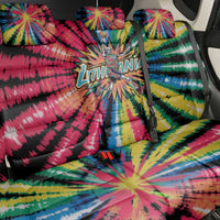 Lithuania Tie Dye Basketball Back Car Seat Cover with Skeleton Dunk Graphic and Retro Colors - Wonder Print Shop