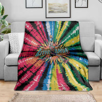 Lithuania Tie Dye Basketball Blanket with Skeleton Dunk Graphic and Retro Colors - Wonder Print Shop