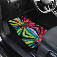Lithuania Tie Dye Basketball Car Mats with Skeleton Dunk Graphic and Retro Colors - Wonder Print Shop