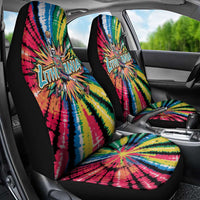 Lithuania Tie Dye Basketball Car Seat Cover with Skeleton Dunk Graphic and Retro Colors - Wonder Print Shop