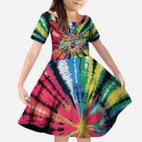 Lithuania Tie Dye Basketball Family Matching Off Shoulder Maxi Dress and Hawaiian Shirt with Skeleton Dunk Graphic and Retro Colors - Wonder Print Shop