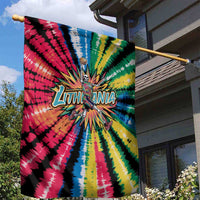 Lithuania Tie Dye Basketball Garden Flag with Skeleton Dunk Graphic and Retro Colors - Wonder Print Shop