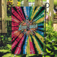 Lithuania Tie Dye Basketball Garden Flag with Skeleton Dunk Graphic and Retro Colors - Wonder Print Shop