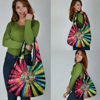 Lithuania Tie Dye Basketball Grocery Bag with Skeleton Dunk Graphic and Retro Colors - Wonder Print Shop