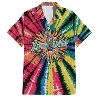 Lithuania Tie Dye Basketball Hawaiian Shirt with Skeleton Dunk Graphic and Retro Colors - Wonder Print Shop