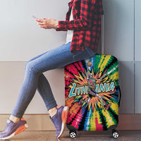 Lithuania Tie Dye Basketball Luggage Cover with Skeleton Dunk Graphic and Retro Colors - Wonder Print Shop