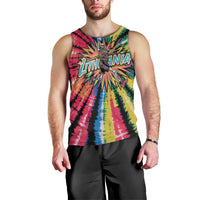 Lithuania Tie Dye Basketball Men Tank Top with Skeleton Dunk Graphic and Retro Colors - Wonder Print Shop