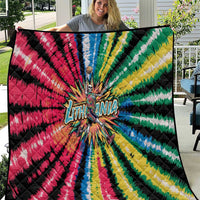 Lithuania Tie Dye Basketball Quilt with Skeleton Dunk Graphic and Retro Colors - Wonder Print Shop