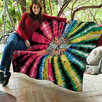 Lithuania Tie Dye Basketball Quilt with Skeleton Dunk Graphic and Retro Colors - Wonder Print Shop