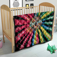 Lithuania Tie Dye Basketball Quilt with Skeleton Dunk Graphic and Retro Colors - Wonder Print Shop