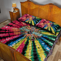Lithuania Tie Dye Basketball Quilt Bed Set with Skeleton Dunk Graphic and Retro Colors - Wonder Print Shop