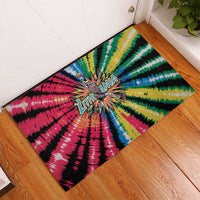 Lithuania Tie Dye Basketball Rubber Doormat with Skeleton Dunk Graphic and Retro Colors - Wonder Print Shop