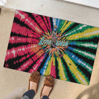 Lithuania Tie Dye Basketball Rubber Doormat with Skeleton Dunk Graphic and Retro Colors - Wonder Print Shop