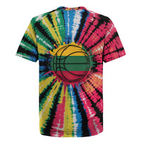 Lithuania Tie Dye Basketball Rugby Jersey with Skeleton Dunk Graphic and Retro Colors - Wonder Print Shop