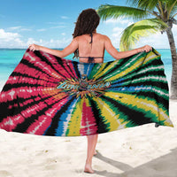 Lithuania Tie Dye Basketball Sarong with Skeleton Dunk Graphic and Retro Colors - Wonder Print Shop