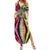 Lithuania Tie Dye Basketball Summer Maxi Dress with Skeleton Dunk Graphic and Retro Colors - Wonder Print Shop