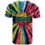 Lithuania Tie Dye Basketball T Shirt with Skeleton Dunk Graphic and Retro Colors - Wonder Print Shop
