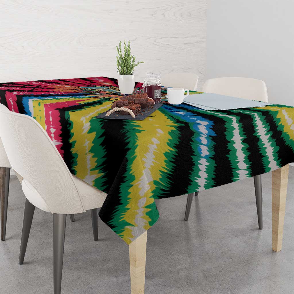Lithuania Tie Dye Basketball Tablecloth with Skeleton Dunk Graphic and Retro Colors - Wonder Print Shop