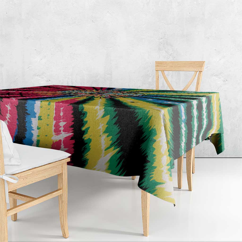 Lithuania Tie Dye Basketball Tablecloth with Skeleton Dunk Graphic and Retro Colors - Wonder Print Shop