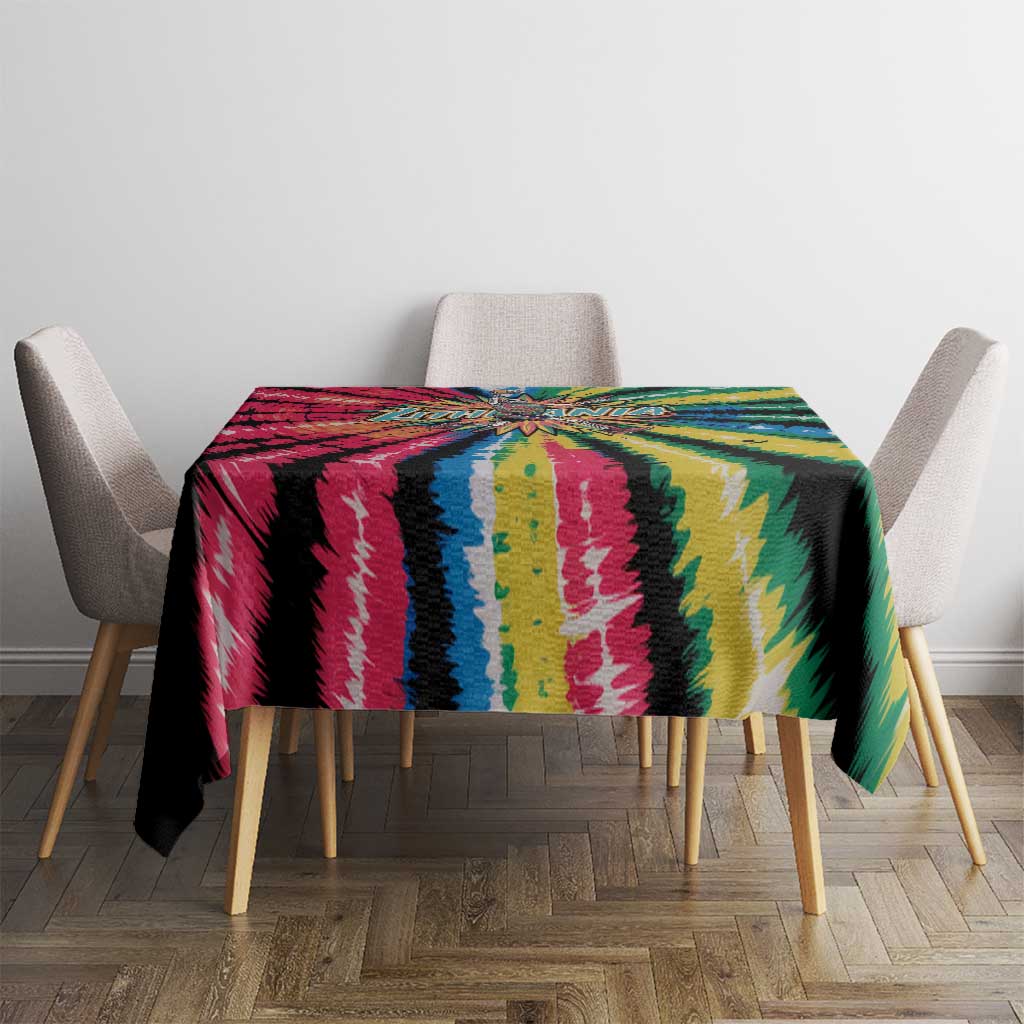 Lithuania Tie Dye Basketball Tablecloth with Skeleton Dunk Graphic and Retro Colors - Wonder Print Shop