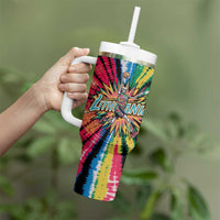 Lithuania Tie Dye Basketball Tumbler With Handle with Skeleton Dunk Graphic and Retro Colors - Wonder Print Shop