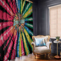 Lithuania Tie Dye Basketball Window Curtain with Skeleton Dunk Graphic and Retro Colors - Wonder Print Shop